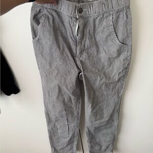 Hollister Pinstripe Chinos in Black and White